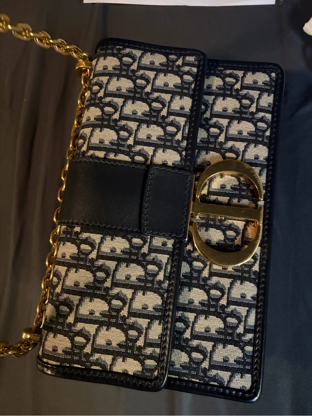 30 Montaigne Chain Bag
Blue Dior Oblique Jacquard